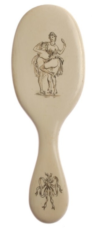 I think my favorite part is that it has an illustration of what you’re supposed to use it for. Just in case you couldn’t tell that it’s a paddle. sombreboite:  Erotic Ivory Spanking Paddle 19th Century European 1850 