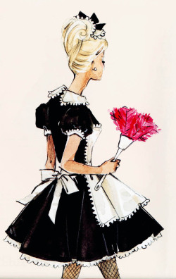 vintagegal:  “French Maid” barbie silkstone design sketch