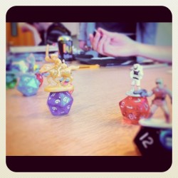 Playing with Dice (and Star Wars figures) (Taken with instagram)