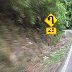 Road Sign at Speed (Taken with Instagram at Blue Mountains, New