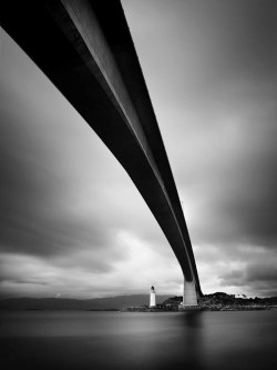 weandthecolor:  Skye Bridge Stunning black and white photography