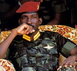 madriche:  fyeahblackhistory:  Who was Thomas Sankara? Thomas Sankara, often referred to as “Africa’s Che Guevara” was the president of Burkina Faso from 1983 to 1987.  He seized power in a 1983 popularly supported coup, with the goal of eliminating