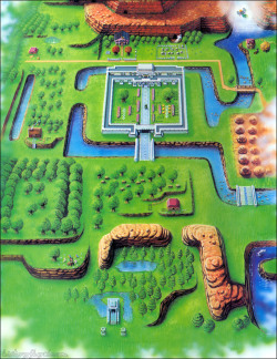 gameandgraphics:  Hyrule map from The Legend of Zelda: A Link