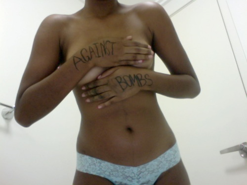 http://boobsagainstbombs.tumblr.com/ a great new contact on here that i am now following and being followed by! i hope you’ll all click on that link, and i hope if you’re already following boobsagainstbombs, you’ll think about sending