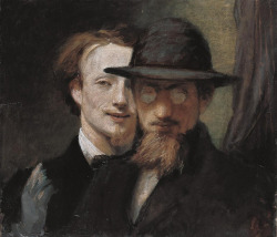 theories-of:  Hans von Marées, Double Portrait Marées [left]