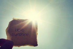 underneath-thecitylights:  hello sunshine. by ‘esther on Flickr.