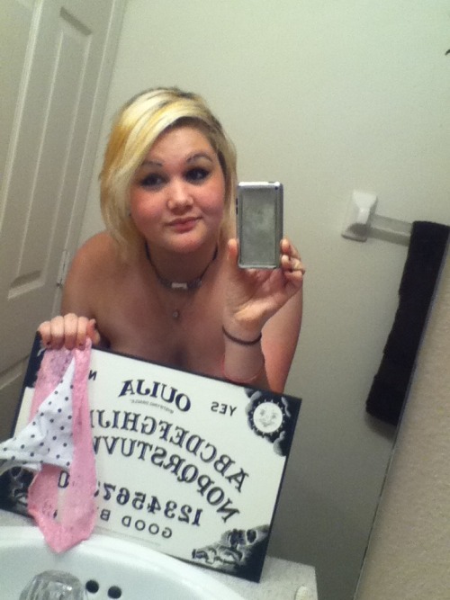 chicksdoitthemselves:  Submitted By:Â http://oliviadiamondd.tumblr.com/ I really really really love girls and tits! Love your submissions and keep submitting!  best use of a ouija board ever! :D