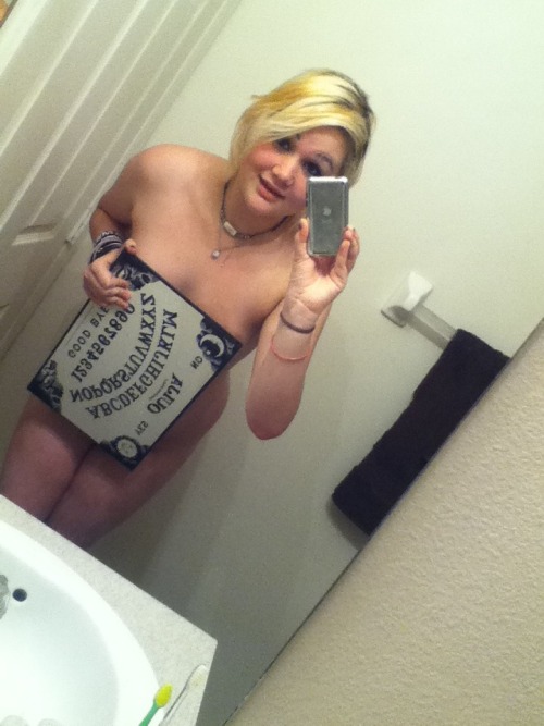 chicksdoitthemselves:  Submitted By:Â http://oliviadiamondd.tumblr.com/ I really really really love girls and tits! Love your submissions and keep submitting!  best use of a ouija board ever! :D