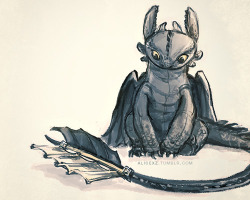 alicexz:  Doodle of Toothless! Whom I looooove. My first drawing