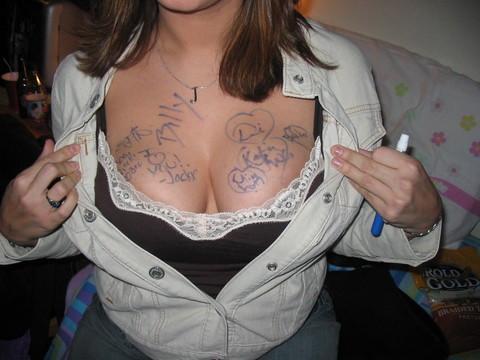 wow, busy night signing the boobies, huh? lol