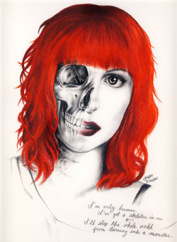 kaseykourageous:  “Monster” is a decent song but this drawing