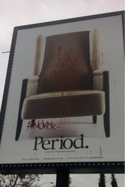 Someone made this poster literal: Period. Custom and vintage furnishings. HAHAHA!