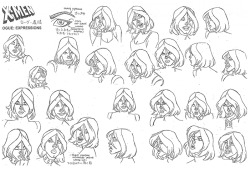 charactermodel:   Rogue from X-Men Evoulution   Model sheets