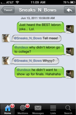 Jokes. Ha, LeBron.