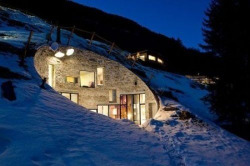 Coolest house ever! It’s built into the side of a mountain!