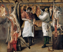 jordansartmuseum:  Annibale Carracci. The Butcher’s Shop. ca.