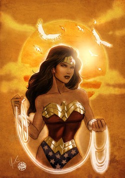 elliottmarshal:  [Image description: Wonder Woman stands in front