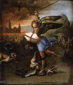 artmagnifique:  RAPHAEL. St Michael and the Dragon, 1503-1505,