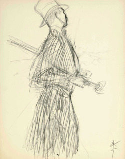 mrkiki:  Rene GruauUntitled, 1957pencil on paper25 5/8 x 19 5/8