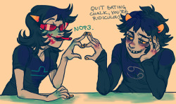 nutfound:  Terezi & Karkat for anon It would probably be