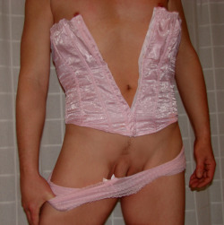 lingerielad:  Love my pink corset and panties…    Love Your