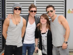 Tom, Danny, Me & Harry. 5th August 2010. Real Radio. Manchester.