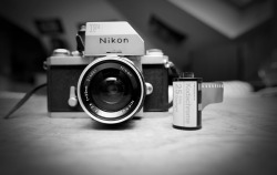 skatedistrict:  My Nikon F and my last roll of Kodachrome. Enjoy.