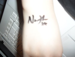 Nath signed my hand, cos I tagged his arm! o.O 24th July 2010.