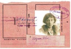 nocternity:  Passport leaf bearing Virginia Woolf’s signature