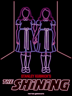mrwhaite:  A neon poster for The Shining. 