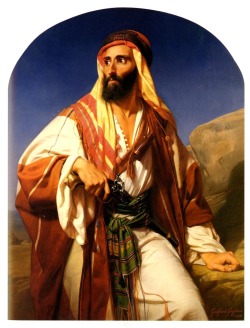 orientalismo:  Guffens Godfried - A Bedouin Chieftain And A Bedouin