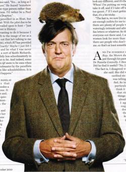 Stephen Fry and a hedgehog.  I’d like to just sit and