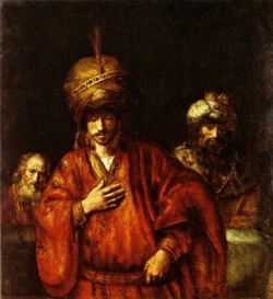 fuckyeah-arthistory:  David and Uriah - Rembrandt van Rijn, 1665