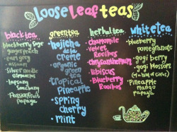 My coffee shop got a whole bunch of new teas! Which should I try first?