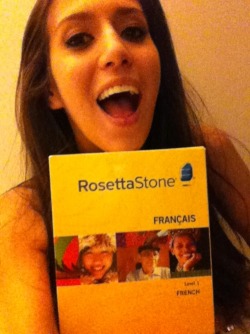 Yippee!!! @ChristianXXX lent me this! I can learn French now!!!