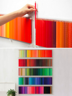 adipsia:  gaksdesigns:  500 Colored Pencils Hanging On the Wall