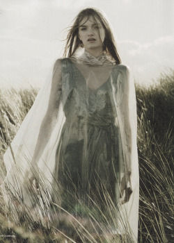 Lily Donaldson wearing Alberta Ferretti in i-D shot by Donald