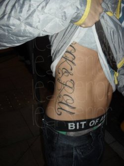 Tom’s tattoo. Manchester. 4th July 2011. This is my picture.