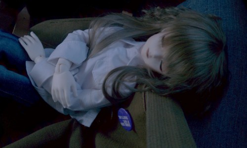 New little guy ‘sleeping’ in my lap, lol. Gotta finish customizing him soon. And trim his wig, yeesh.