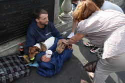 vaginablood:  This is a homeless guy who lives on a bridge in