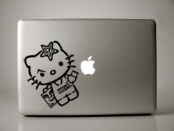 LOL I HAVE A HELLO KITTY STICKER ON MY COMPUTER TOO. and my computer