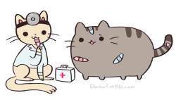 crapmachine:  doctor cat & pusheen ♥ 