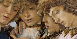 detail from Mary with the Child and Singing Angels, Sandro Botticelli.