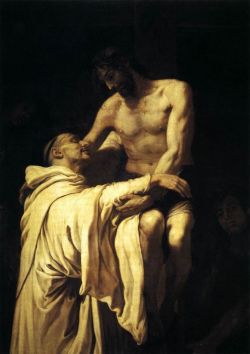 missfolly:  Christ Embracing Saint Bernard, by Francisco Ribalta, ca.