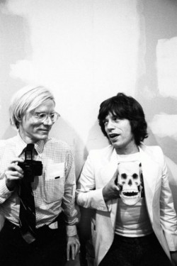 Andy Warhol and Mick Jagger 