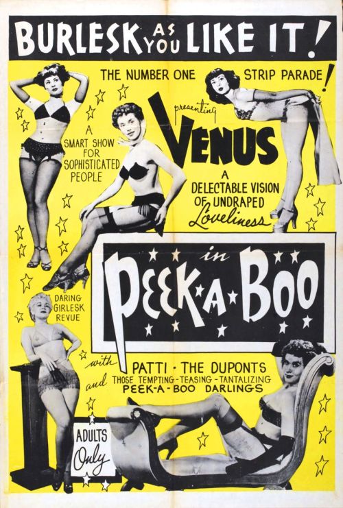 Another Burlesque movie produced in the late 40’s; yet not released ‘til 1953.. The film features a young Patti (Waggin) and Venus (Jean Smyle); and is essentially a documentary record of an actual Burlesque show as presented on the stage