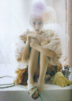 Olga Sherer wearing Roberto Cavalli  in Vogue Italia by Tim