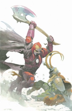 awyeahcomics:  Medieval Iron Man versus Loki by Esad Ribic 