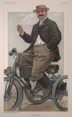 Vanity Fair caricature of de Dion, 1899, entitled “Automobile”