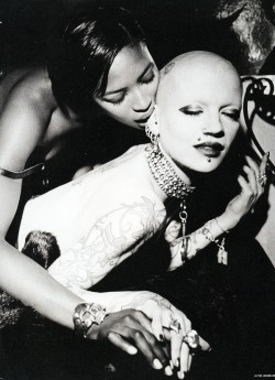 clintcatalyst:Naomi Campbell and Polly Fey, for i-D magazine Photo